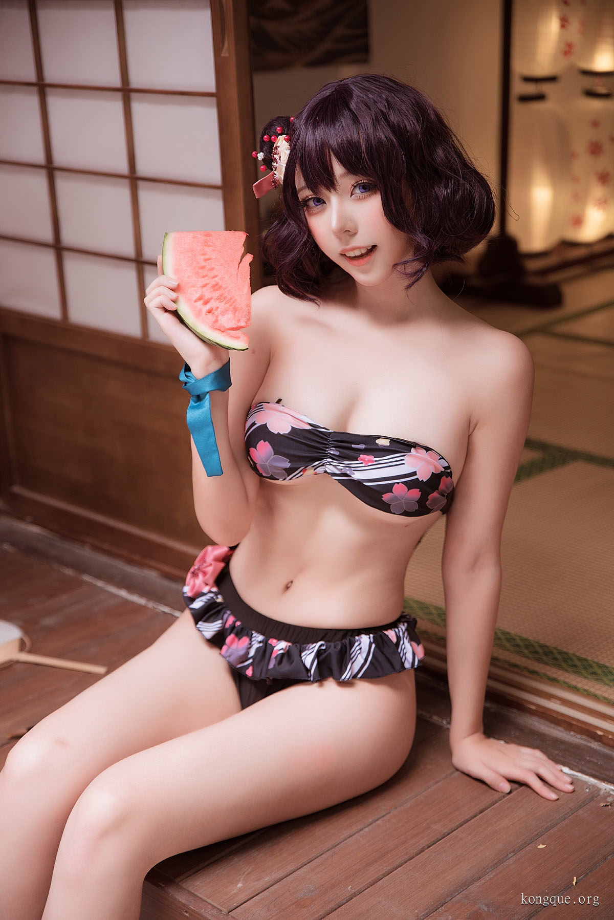 菌烨tako_FGO葛饰北斋和服+泳装_泳装_(3)